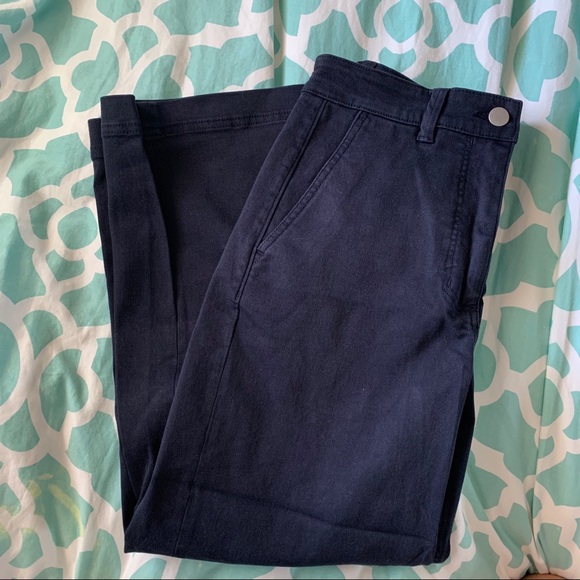 Everlane Wide Leg Crop Pant in Navy, NWT - Picture 8 of 8